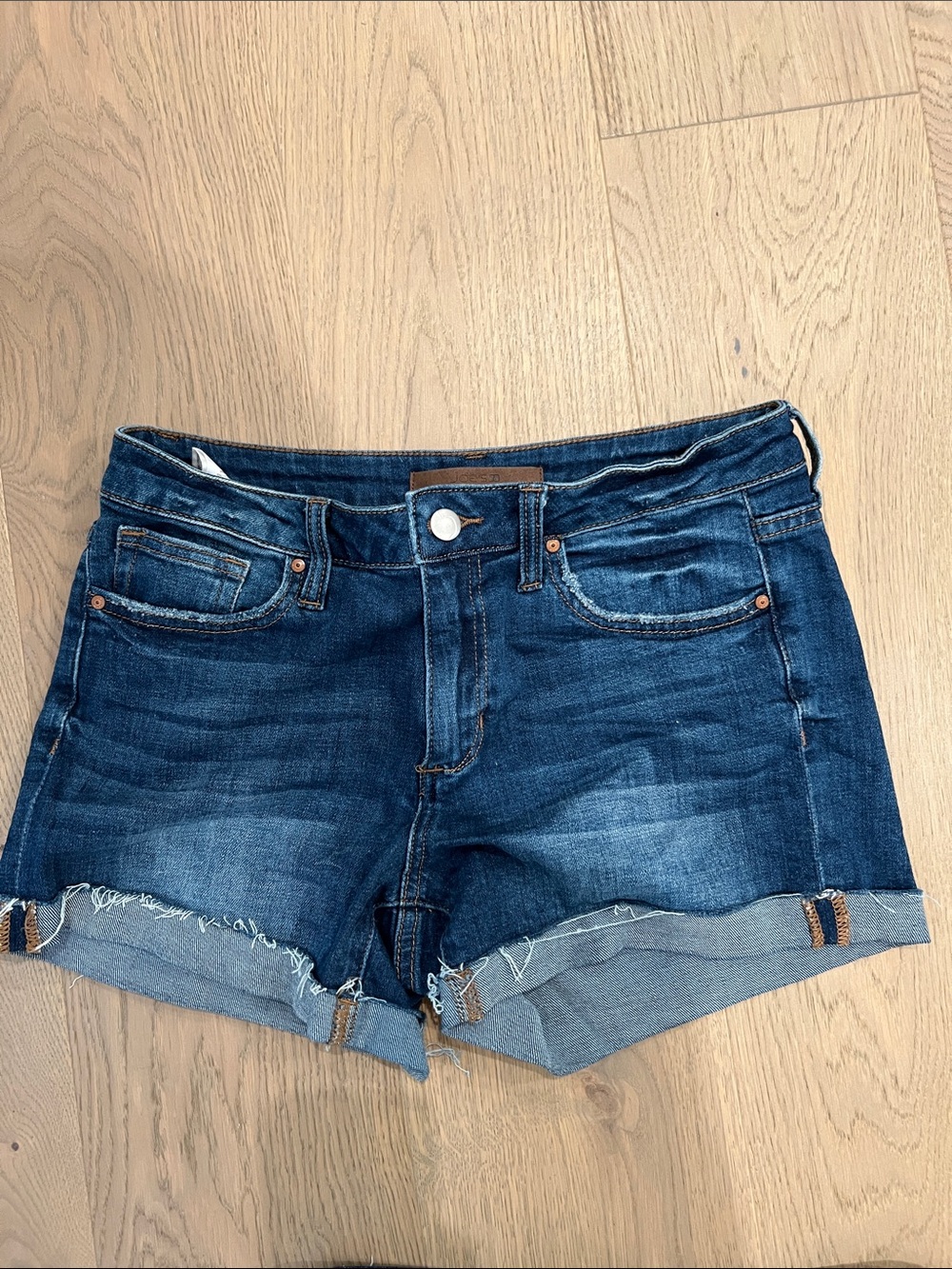 Joe's Jeans Dark Blue Denim Roll Cuff Shorts